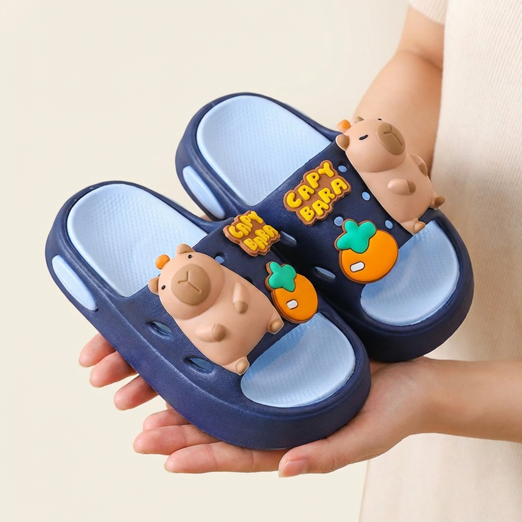Capybara Slippers Soft-Soled and Non-Slip (Ages 2-9)