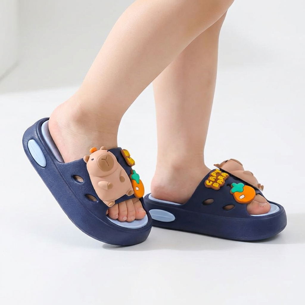 Capybara Slippers Soft-Soled and Non-Slip (Ages 2-9)