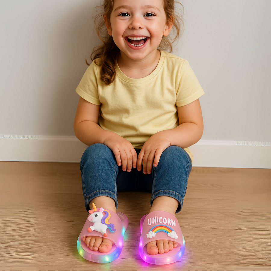 Unicorn LED Luminous Slippers 1-8 Years
