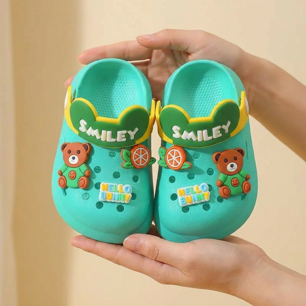 Smiley Rubber Jelly Clogs for Children Age 1-7 Years