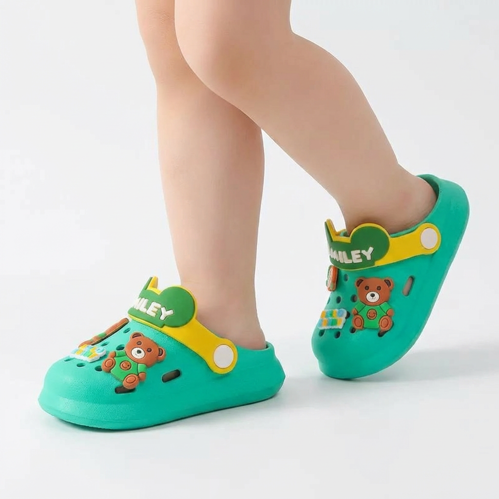 Smiley Rubber Jelly Clogs for Children Age 1-7 Years