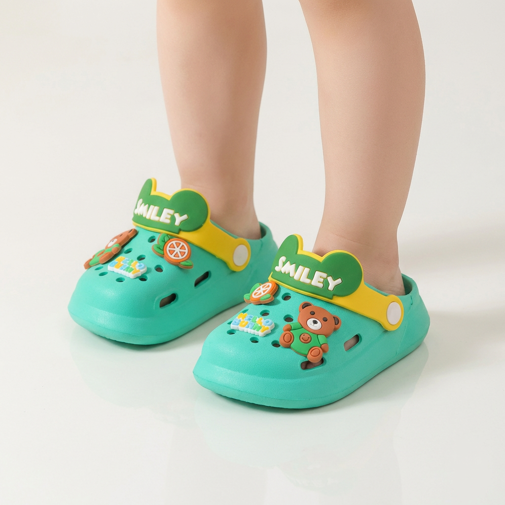 Smiley Rubber Jelly Clogs for Children Age 1-7 Years