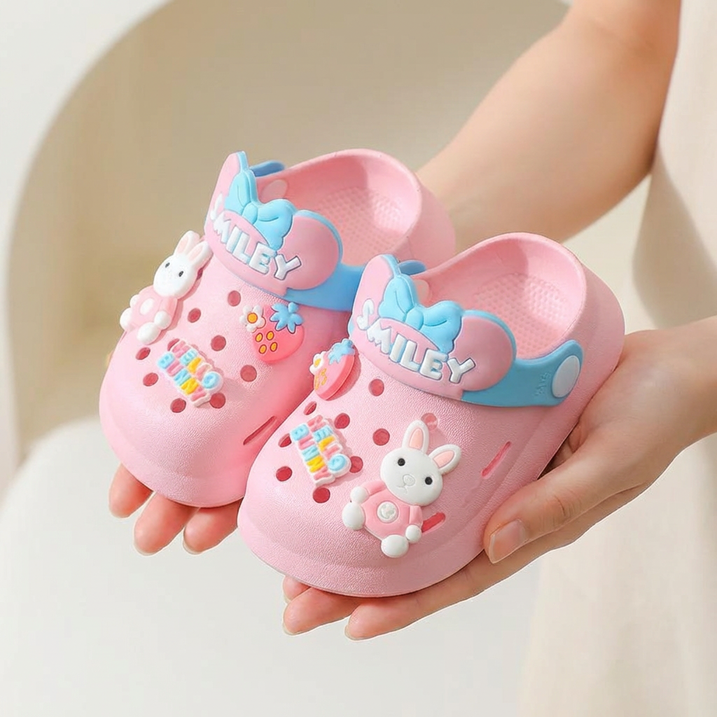 Smiley Rubber Jelly Clogs for Children Age 1-7 Years