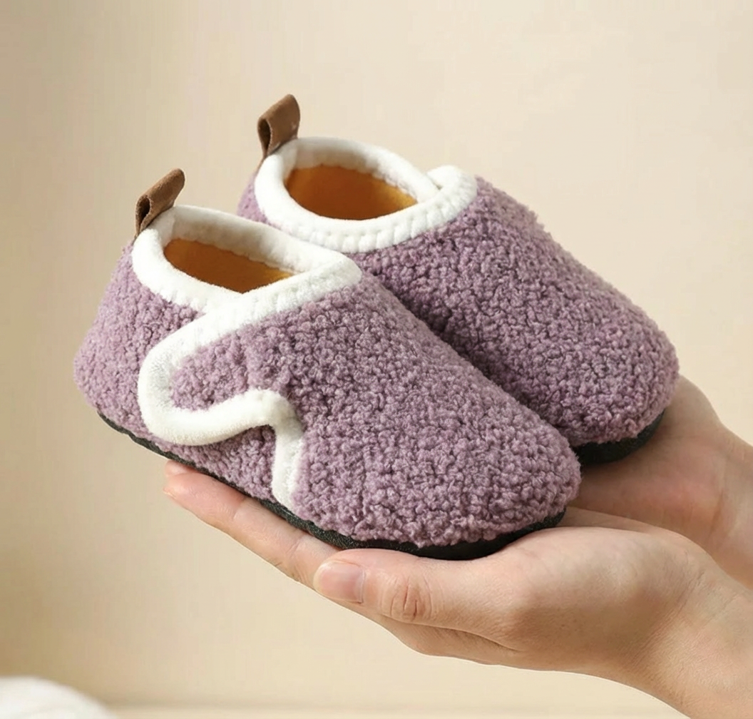 Cozy Plush Indoor Shoes Anti-Slip (Ages 3-11)