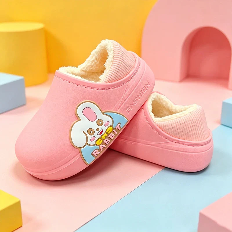 Fleece-Lined Kids Cartoon Clogs – Ages 2–10