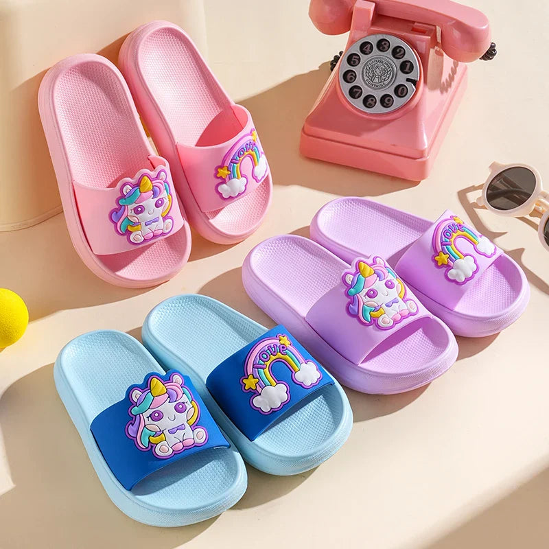 Dreamy Unicorn Toddler Slippers for Ages 1-6