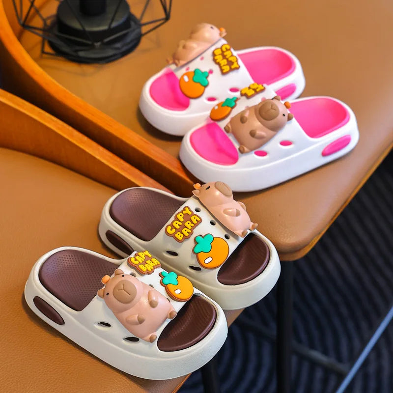 Capybara Slippers Soft-Soled and Non-Slip (Ages 2-9)