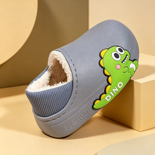Fleece-Lined Kids Cartoon Clogs – Ages 2–10