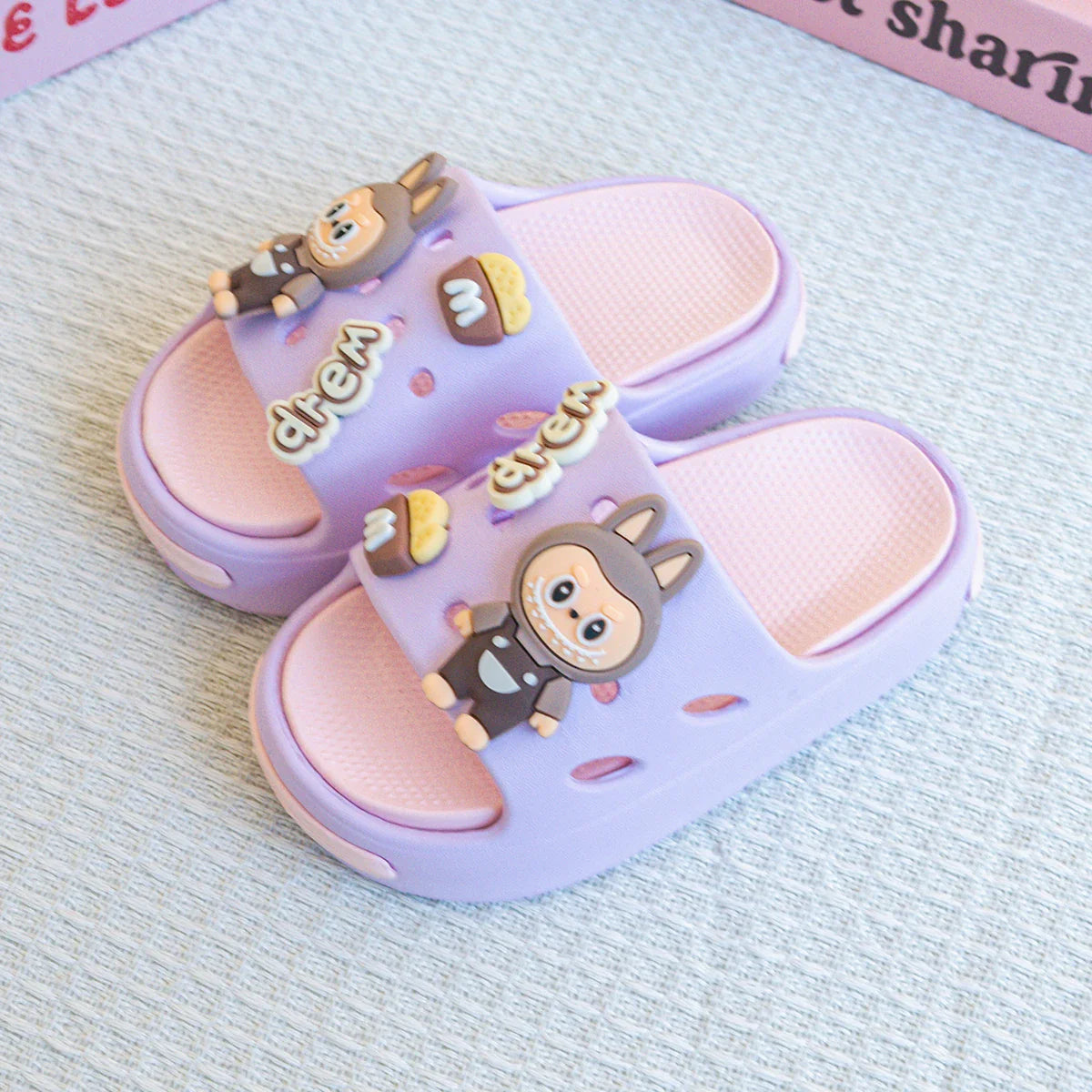 Pink and Purple EVA Slippers Ages 2–10