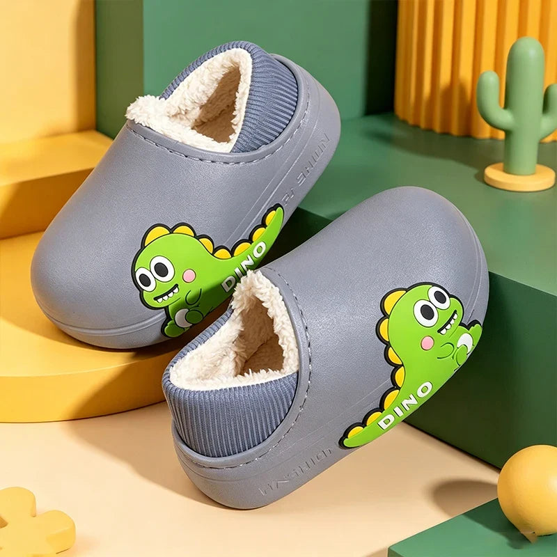 Fleece-Lined Kids Cartoon Clogs – Ages 2–10