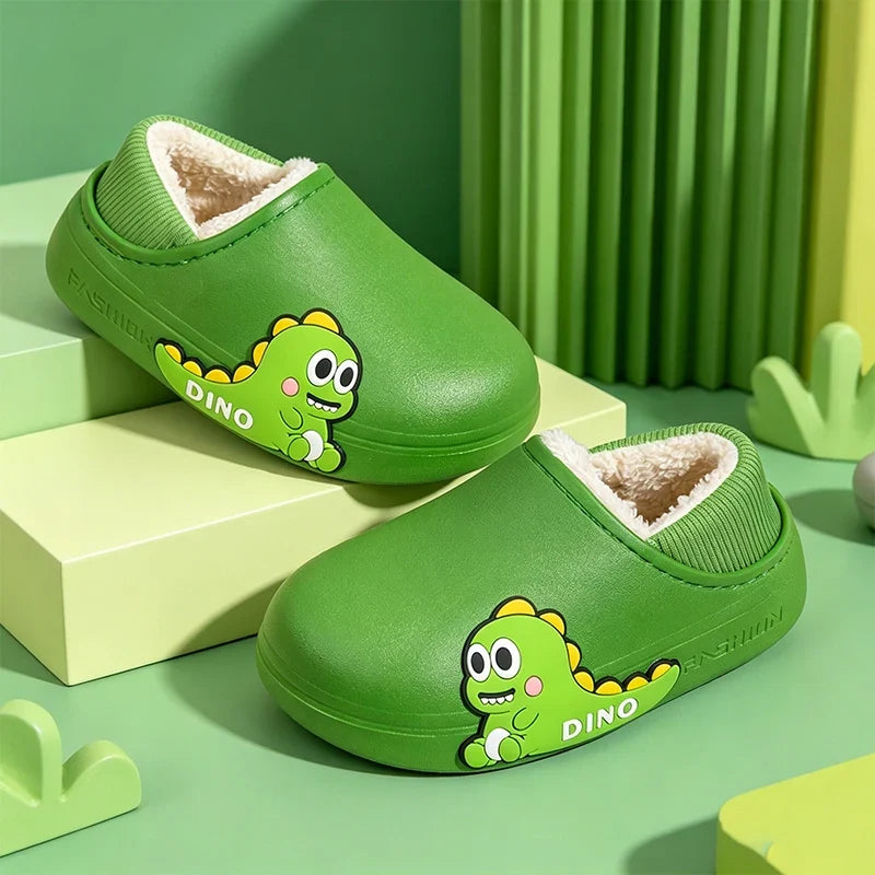 Fleece-Lined Kids Cartoon Clogs – Ages 2–10