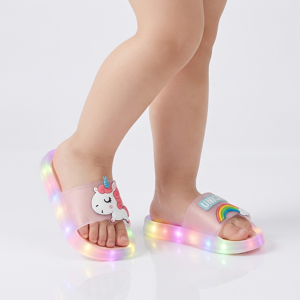 Unicorn LED Luminous Slippers 1-8 Years