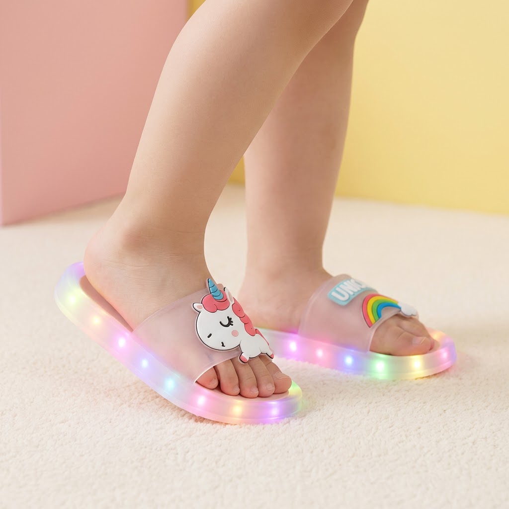 Unicorn LED Luminous Slippers 1-8 Years