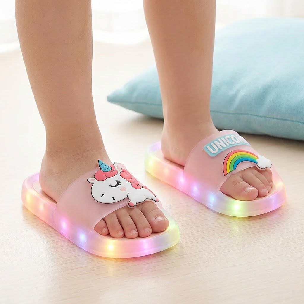 Unicorn LED Luminous Slippers 1-8 Years