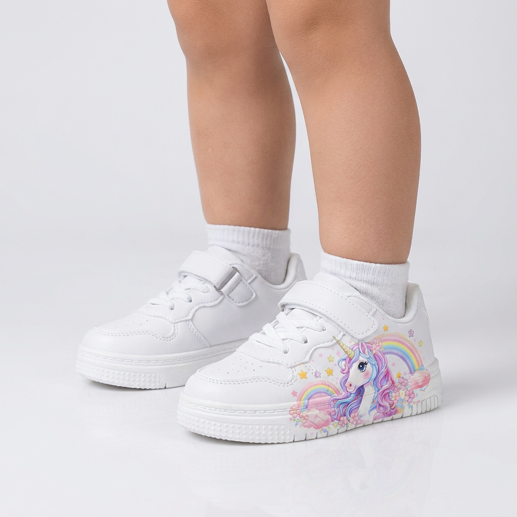 Kids Unicorn Rainbow Sneakers – Ages 2–12